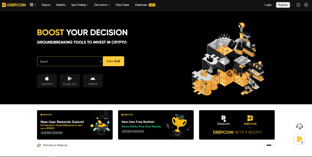 Deepcoin homepage Deepcoin homepage