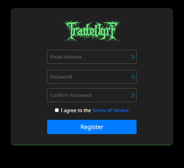 TradeOgre Sign up process