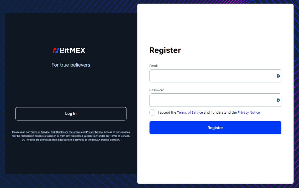 BitMex Sign Up Process BitMex Sign Up Process