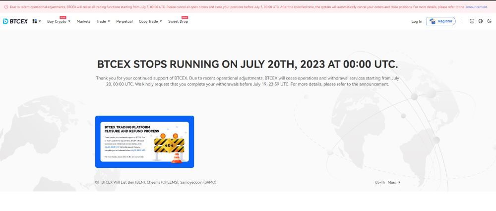 BTCEX Homepage