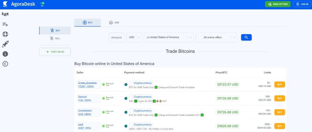 AgoraDesk_homepage AgoraDesk homepage