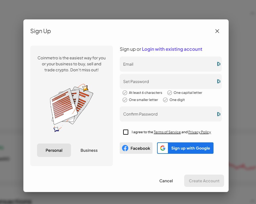 Coinmetro_Sign_Up_Process Coinmetro Sign Up Process