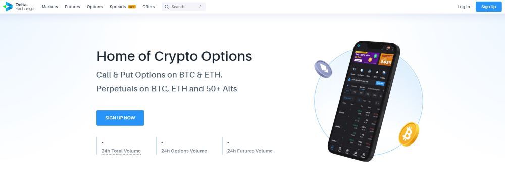 Delta Exchange Homepage