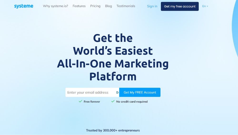 systeme.io homepage systeme.io homepage