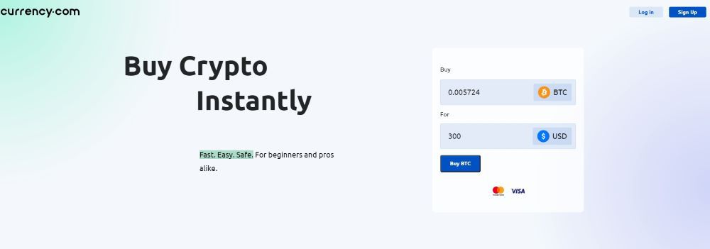 Currency.com Homepage