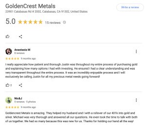 Google review profile